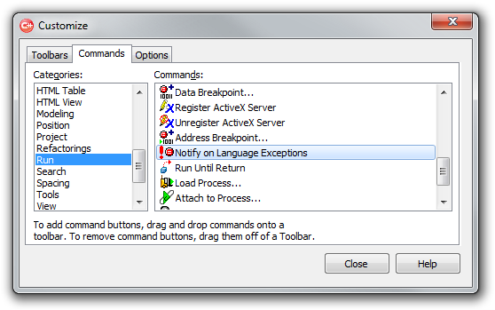 Notify on Language Exceptions