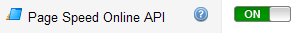 Page Speed Online API ON