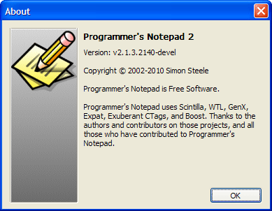 Programmer’s Notepad version 2.1.3